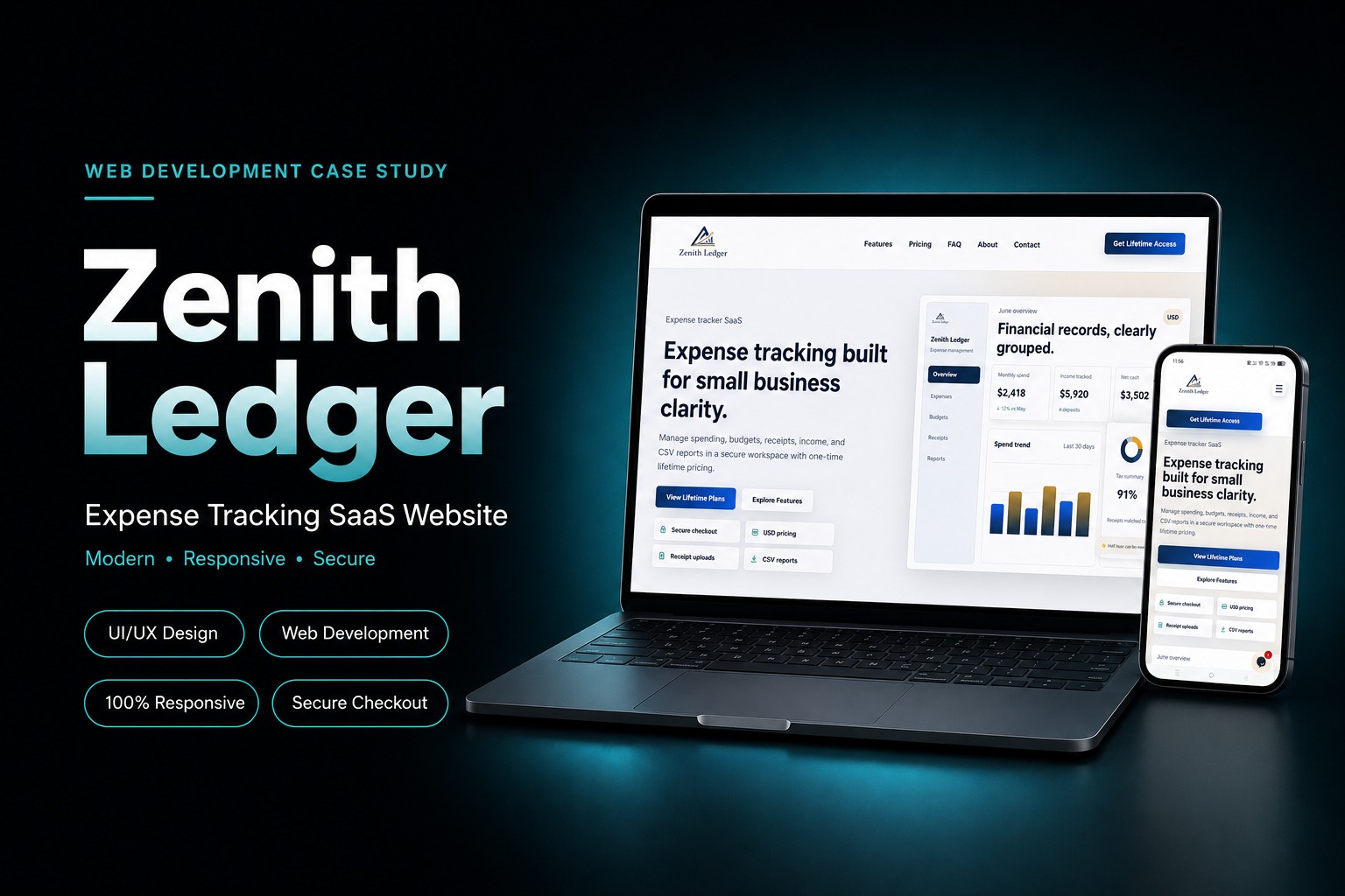 Zenith Ledger SaaS Website